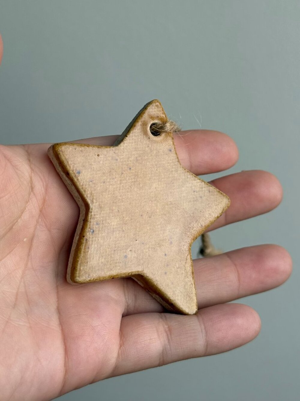 Handmade Clay Star Hanging Ornament